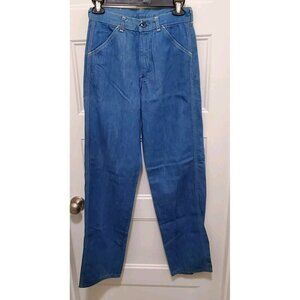 Vintage 70's Lee 27x32 Authentic Flap Pocket Fatigue Blue Jeans DEADSTOCK NEW